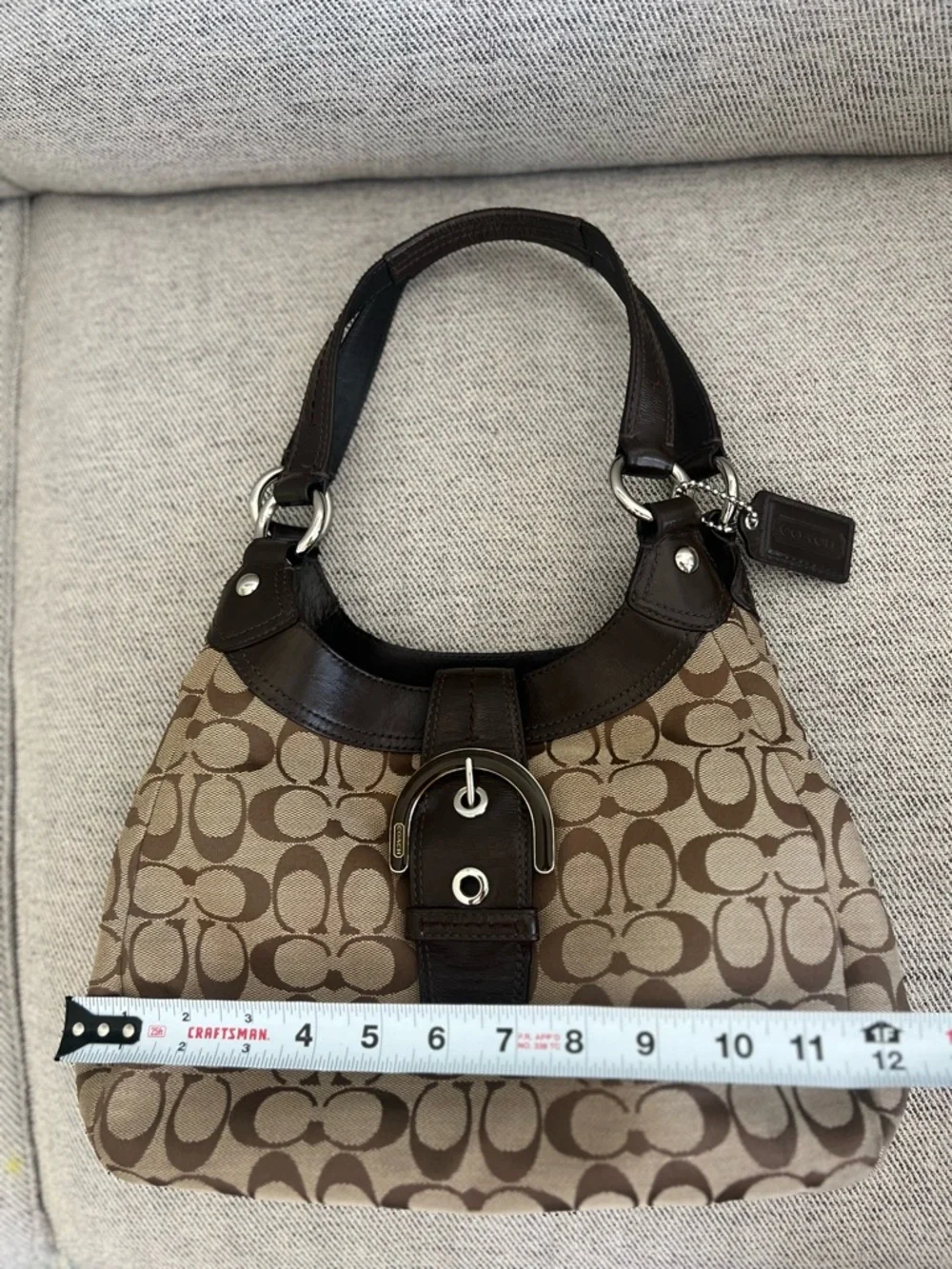 Coach y2k vintage Signature Soho Lynn Hobo Shoulder Bag F17094 Brown - Picture 14 of 15